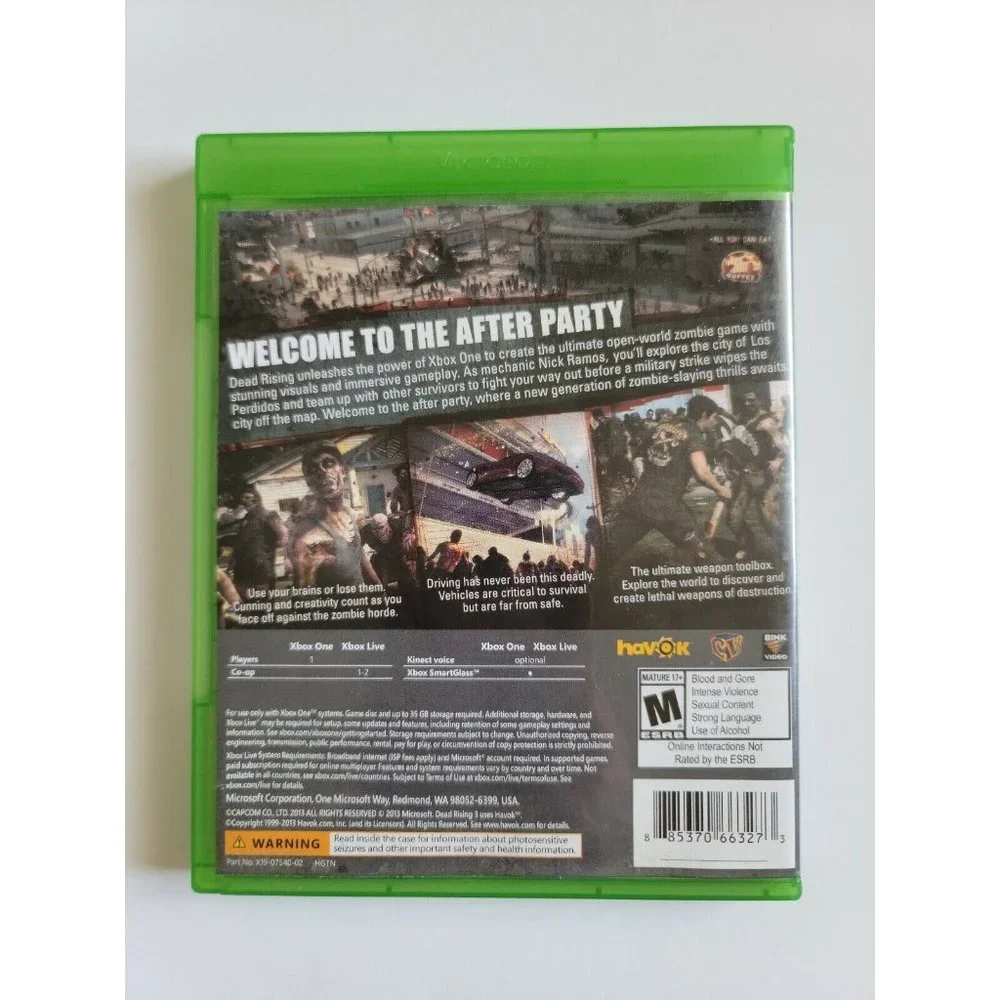 Dead Rising 3 (Microsoft Xbox One, 2013) Not tested, no booklet